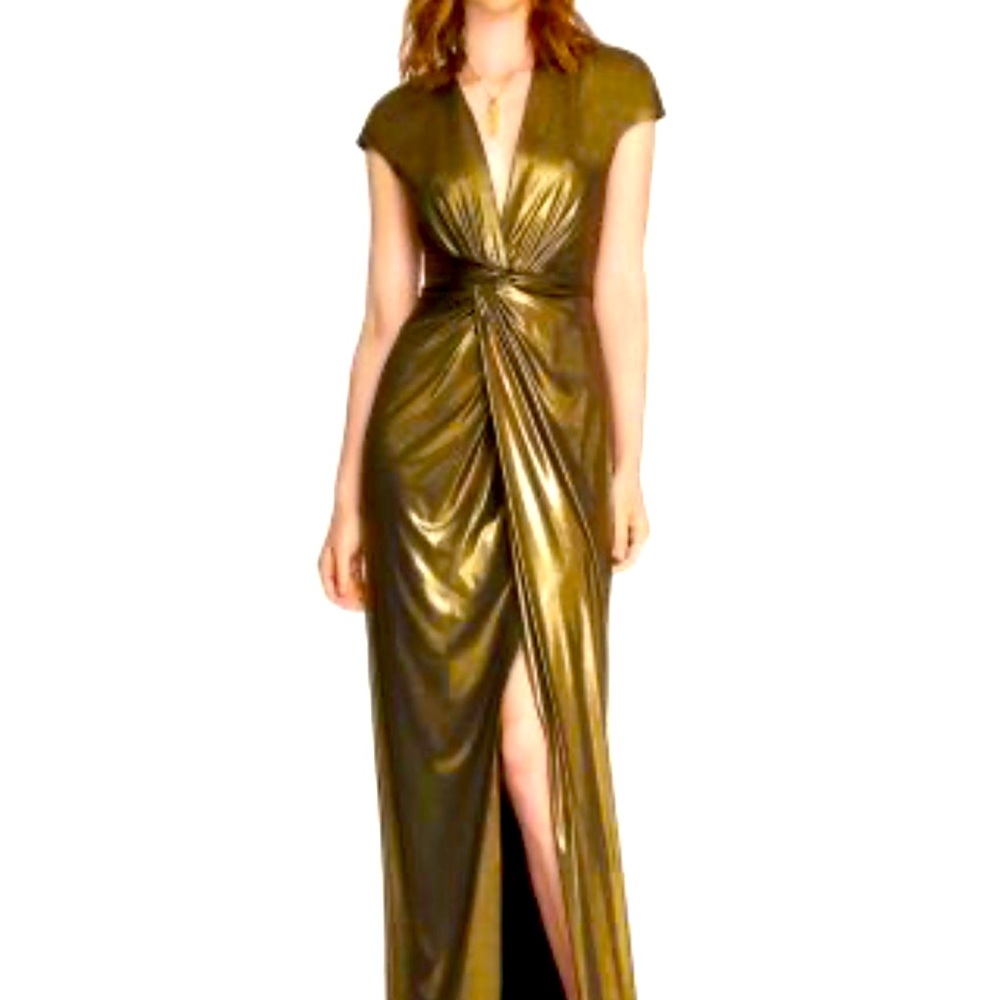 Halston Heritage Metallic Gown